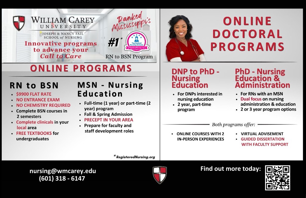 William Carey University advertisement